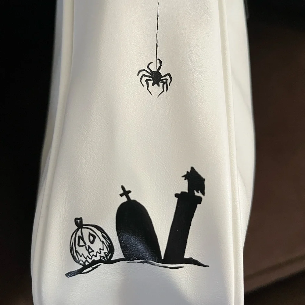 HAND PAINTED One of a Kind Ghost Crossbody Bag Purse!! - Picture 2 of 9
